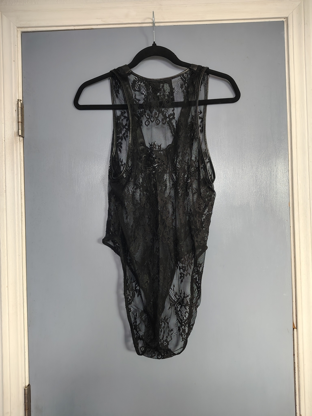 Killstar Black Floral Lace Plunge Bodysuit - Picture 4 of 4